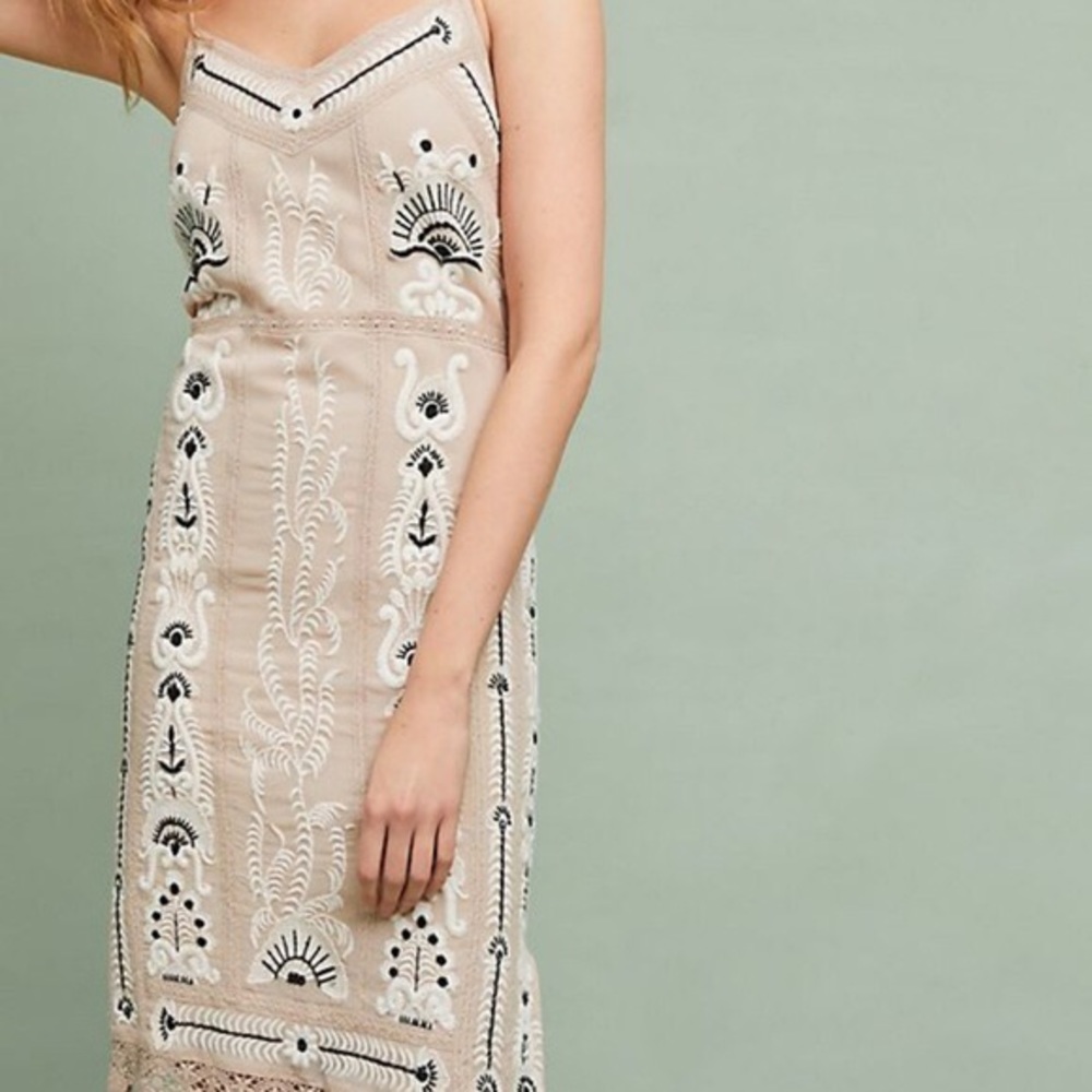 Maeve Embroidered Slip Dress